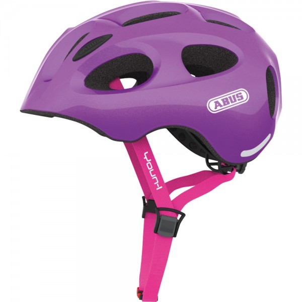 Abus Youn-I Fahrradhelm, Kinder- und Jugendhelm, S, sparkling purple, AS Größe: S, Kopfumfang: 48 -