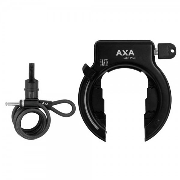 AXA Rahmenschloss Solid Plus schwarz inkl. Newton PL150 Seilschlaufen