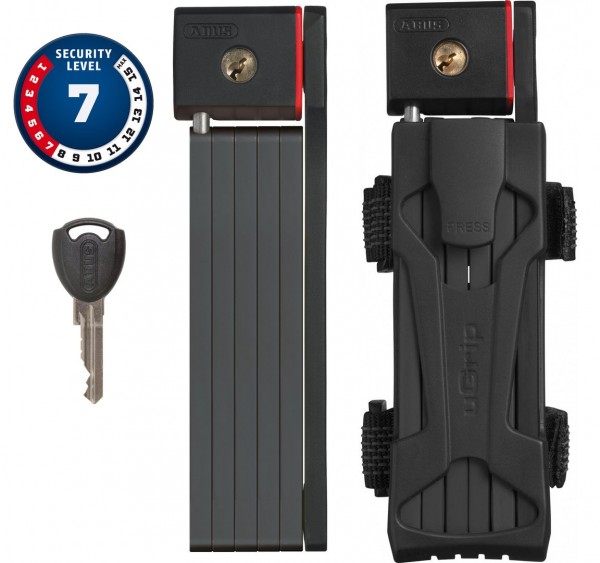 Abus Faltschloss uGrip Bordo 5700/80 black, mit Schlüssel, Kat. 7