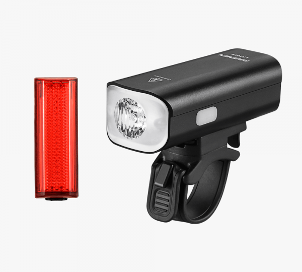RAVEMEN Set LR500S USB Akku Fahrradlicht 500 lm + TR20 20 lm, LS-CT02
