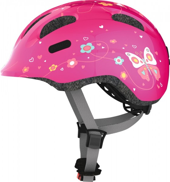 Abus Smiley 2.0 Fahrradhelm, Baby- und Kleinkinderhelm, S, pink butterfly, AS Größe: S, Kopfumfang: