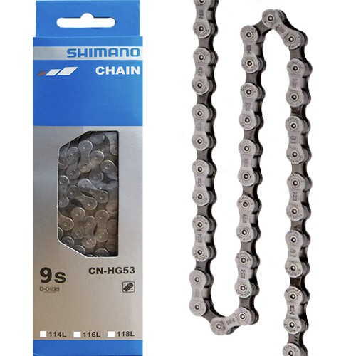 Shimano Kette CN-HG53, für Kettenschaltung 9-fach, 1/2x11/128", AS 116 Glieder, grau E-CNHG53C116