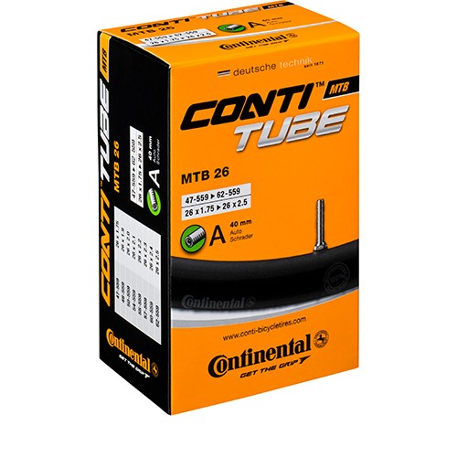 Schlauch Conti MTB 26, 26 x 1.75-2.5", AV, AS 47/62-559, AutoVentil 40mm, 0181611