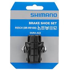 Shimano Dura Ace BR-9100 Bremsgummi, Cartridge R55C4 mit Schrauben (Paar), AS Rennrad, Y-8L298050 VE