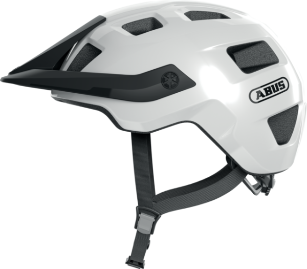 Abus MoTrip Fahrradhelm, Erwachsenen und Jugendhelm, shiny white, Größe: L, Kopfumfang: 57- 61 cm, 6