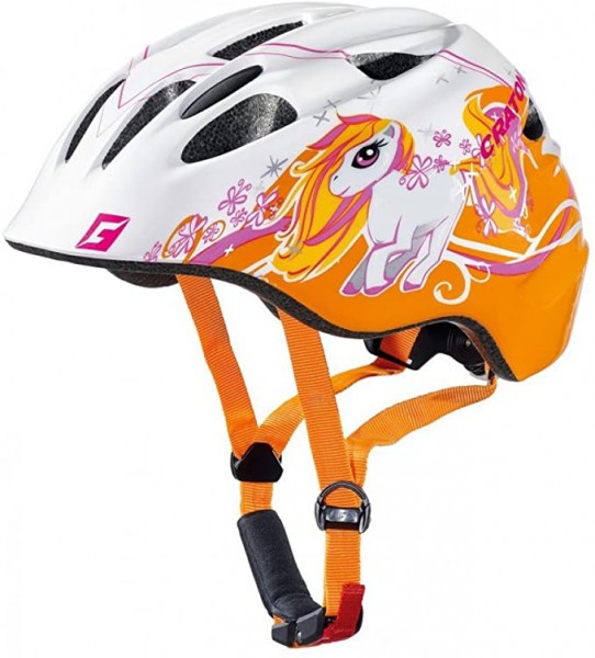 Fahrradhelm Cratoni Akino (Kid) Gr. S (49-53cm) Pony weiß/orange glanz
