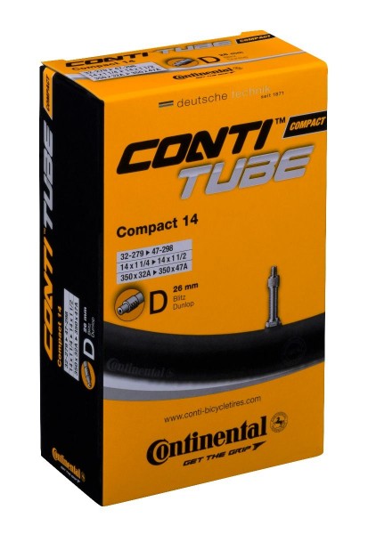 Continental, Bereifung, Schlauch, Compact 14, 32-279/47-298 (DV 26mm), Gewicht: ca. 150g, (Herst.-Nr