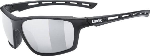Uvex Sonnenbrille Sportstyle 229 uni, colour black matt- mirror silver, cat.3