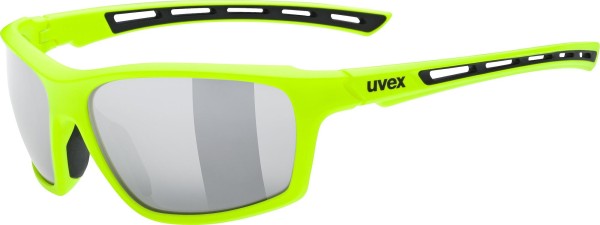 Uvex Sonnenbrille Sportstyle 229 uni, colour yellow matt- mirror silver, cat.3