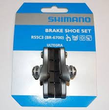 Shimano Ultegra BR-6700 Bremsgummi, Cartridge R55C3 mit Schrauben (Paar), AS Rennrad, Y-8G698080 VE