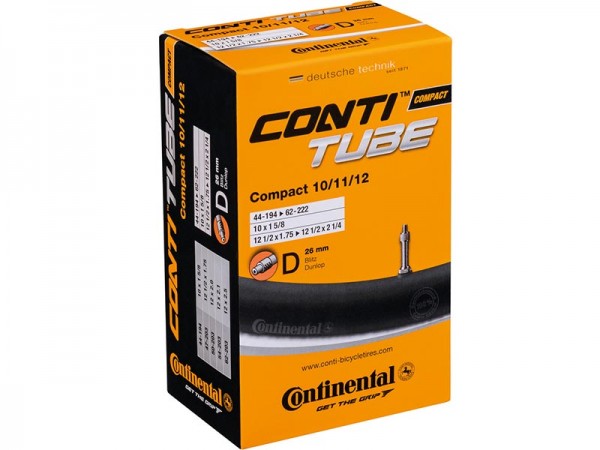 Continental Compact 10", 11", 12" Schlauch, 10 x 1 5/8", 12 1/2 x 1,75-2 1/4", DV, AS 44/62-194/222,