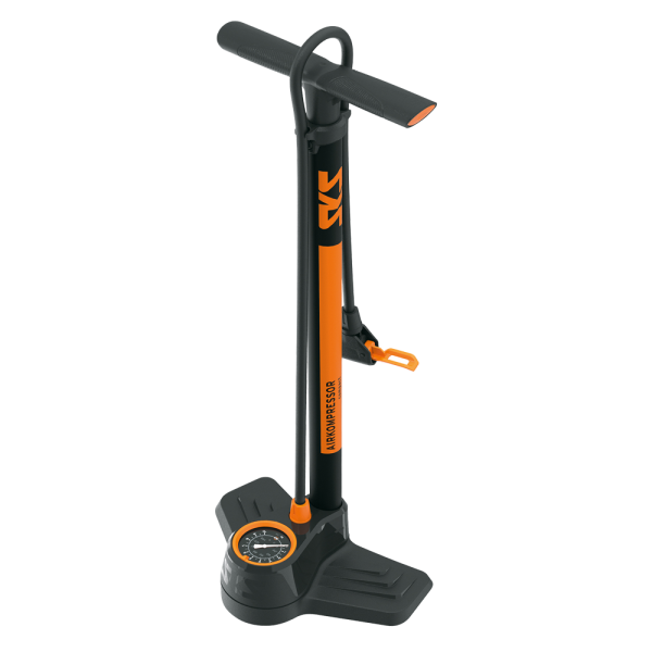 SKS Standpumpe Airkompressor Compact10.0 DV/SV/AV, 600mm, sz/orange, m. Manometer